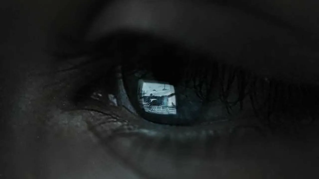 Screen reflected in an eye